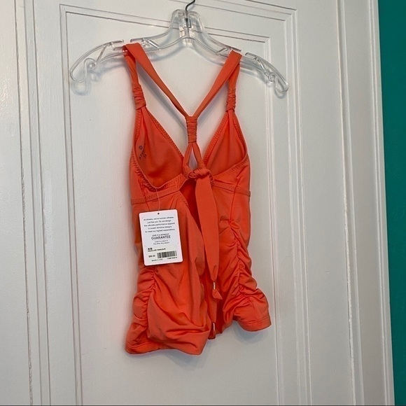 Athleta Light Coral Sunset Aqualuxe Tankini Top Size XS NWT Swimwear - Picture 3 of 7